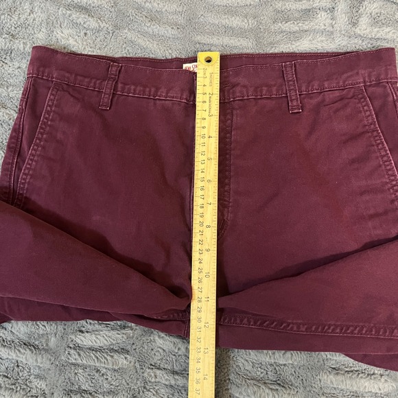 Levi Strauss & Co Two Horse Brand Burgundy Chinos Pants W33 L34 Cotton Blend - Picture 7 of 10